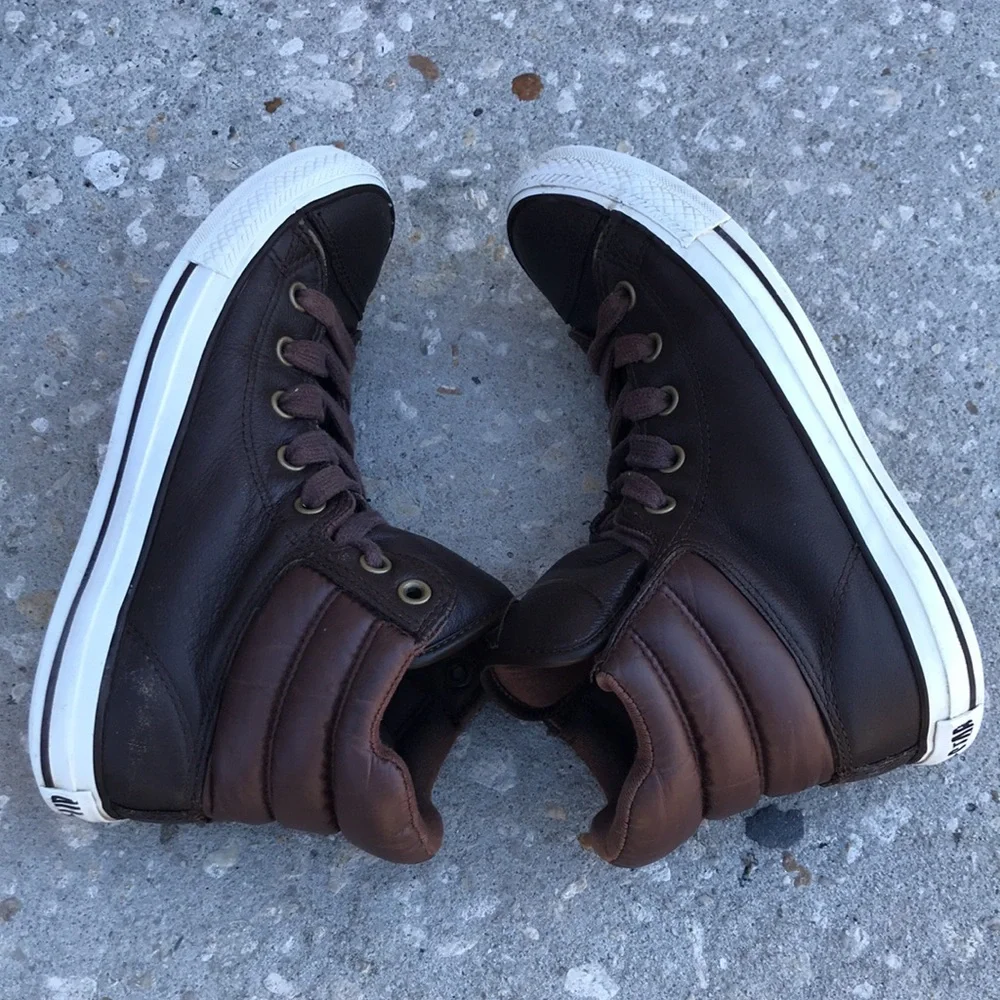 CONVERSE Chuck Taylor Padded Collar High 4 Farben Brown Leather Shoes | …